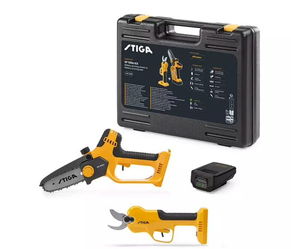 STIGA SP 100E KIT AKKUOKSASAKSET JA -SAHASETTI