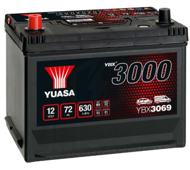 AKKU YUASA 72AH +- 269X174X225 YBX3069