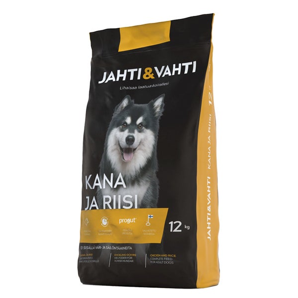 JAHTI&VAHTI KANA JA RIISI 12 KG KOIRANRUOKA