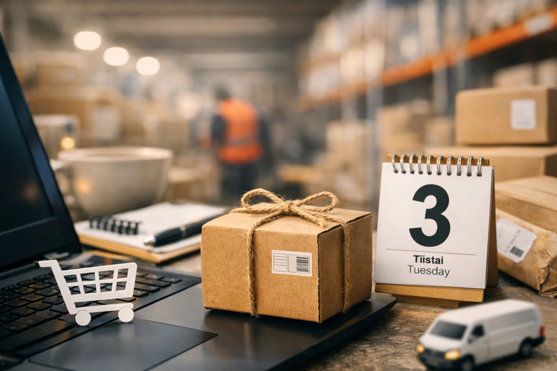 Verkkokaupan toimituksissa lyhyt viive &ndash; tilaukset k&auml;sitell&auml;&auml;n tiistaina