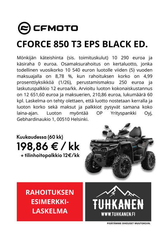 OP Osamaksurahoituksen esimerkkilaskelma