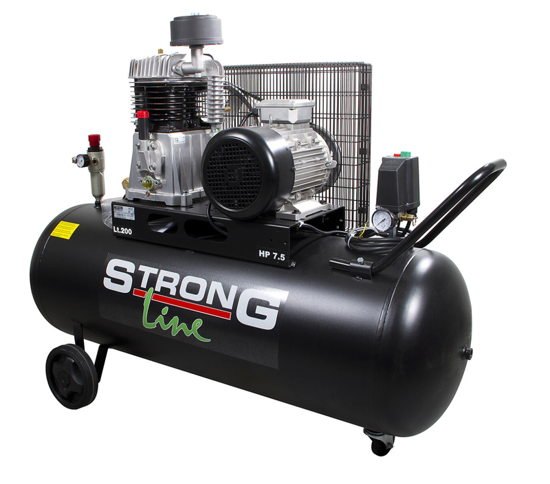 STRONGLINE KOMPRESSORI 3-V 7,5HP 925L/200L MUSTA