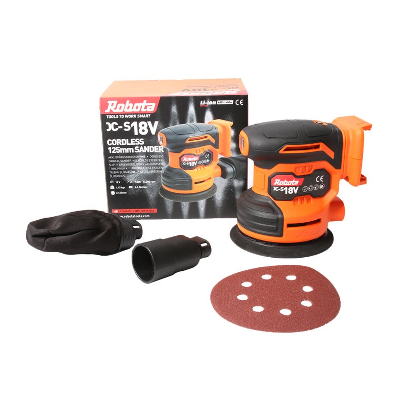 ROBOTA DC-S18V AKKUEP&Auml;KESKOHIOMAKONE 125MM, RUNKO