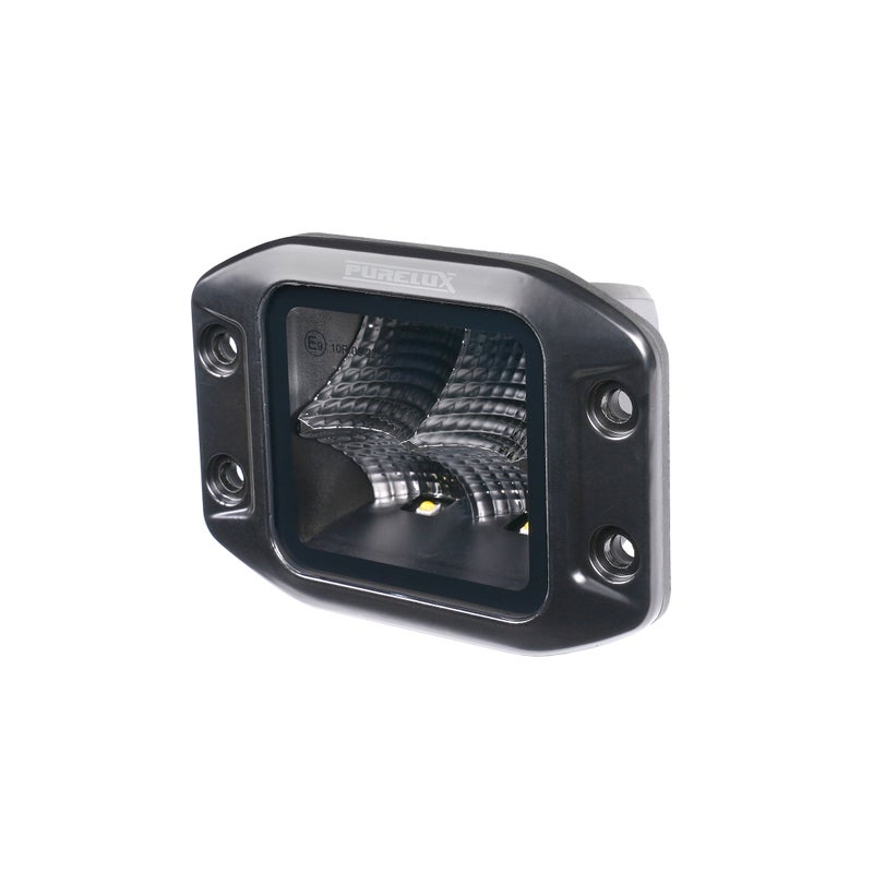 Ty&ouml;valo Purelux Black Flush-Mount Square - 12 cm / 40W / Leve&auml;, 1 kpl