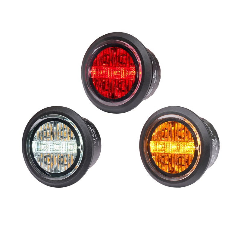 Varoitusvalo / Tasovilkku Purelux Spectre 7X - 12/24V / 2W / 109 mm, 7RX (Punainen)